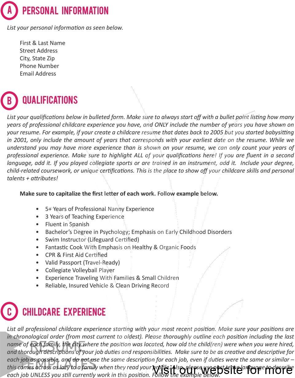nanny cv template download on cv template apk andri resume cv template resume cover letter examples cv template word