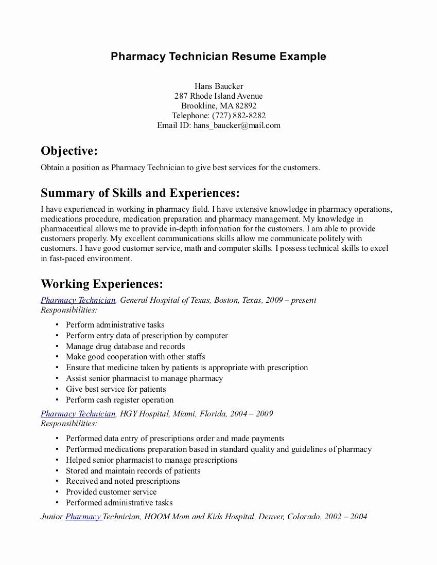 entry level pharmacy technician resume on entry level pharmacy technician resume beautiful pharmacy technician resume sample resume examples pharmacy technician resume objective examples