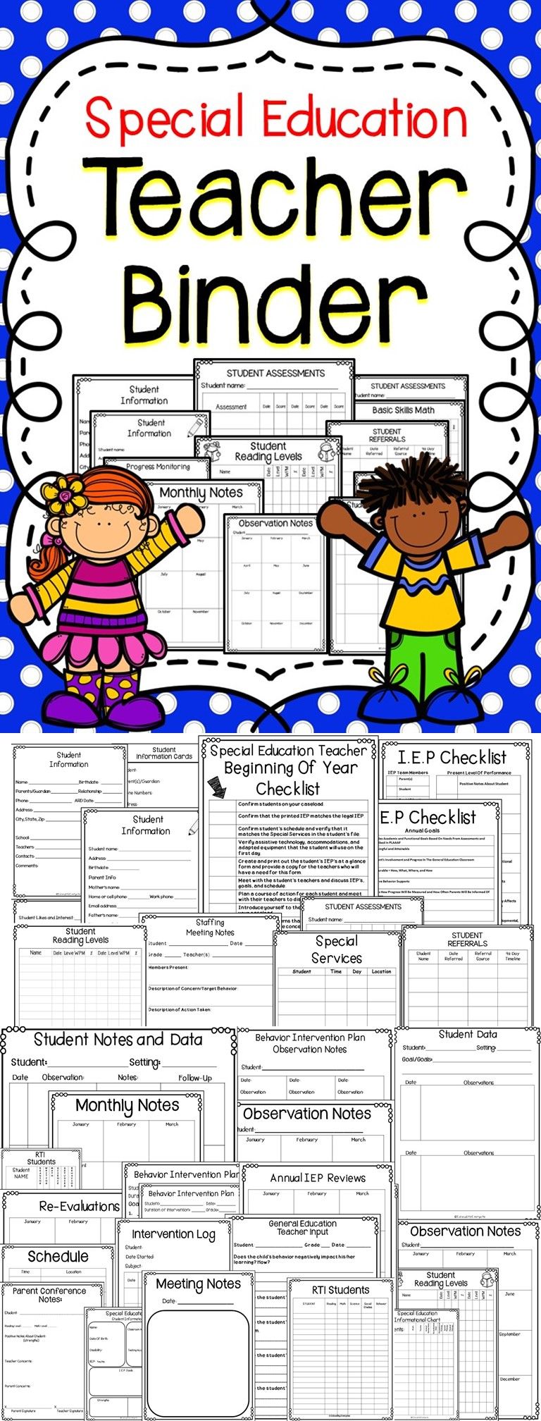 become special education teacher on stay organized throughout the school year with this special education te special education teacher binder special education classroom special education teacher
