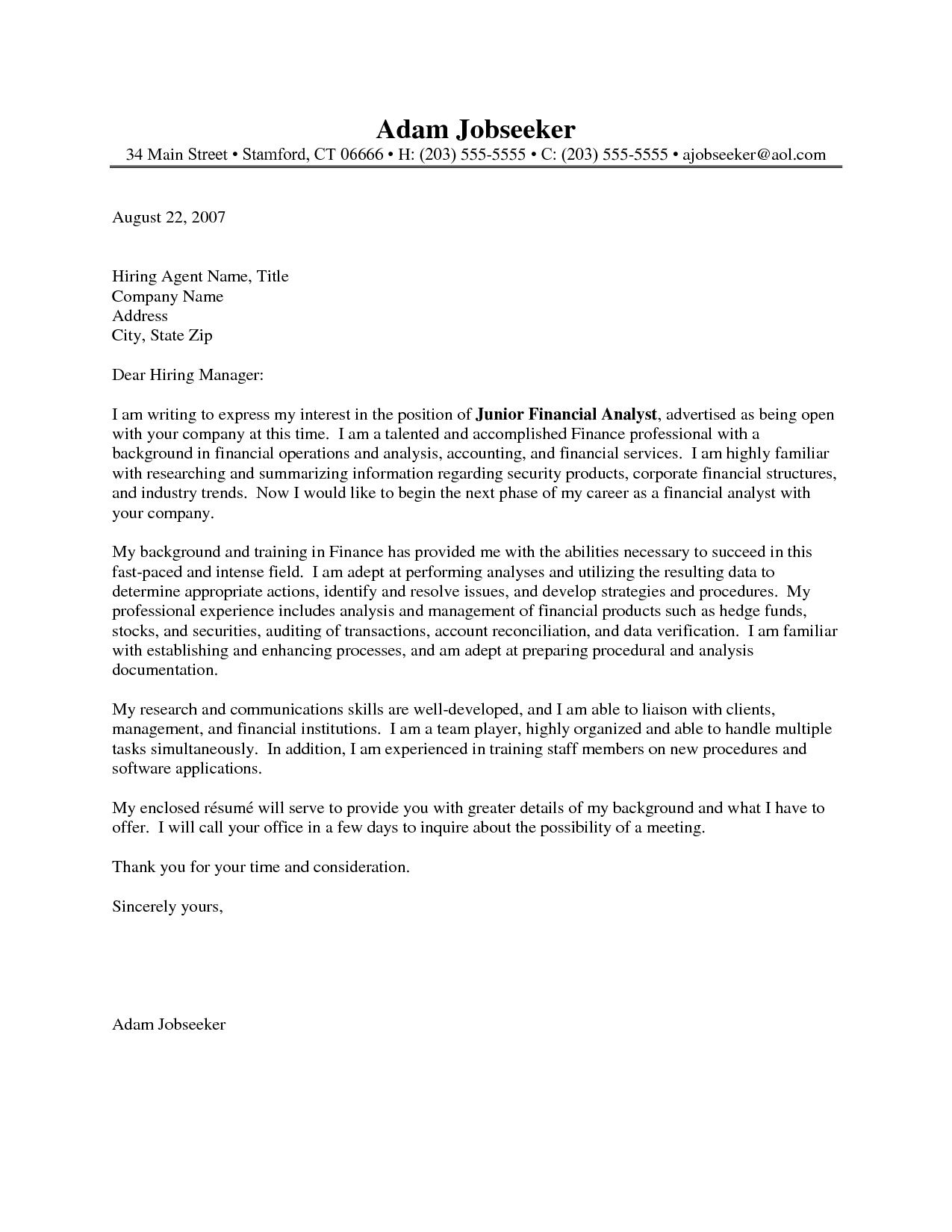 cv introduction letter on 26 financial analyst cover letter cover letter for resume resume cover letter examples cover letter example
