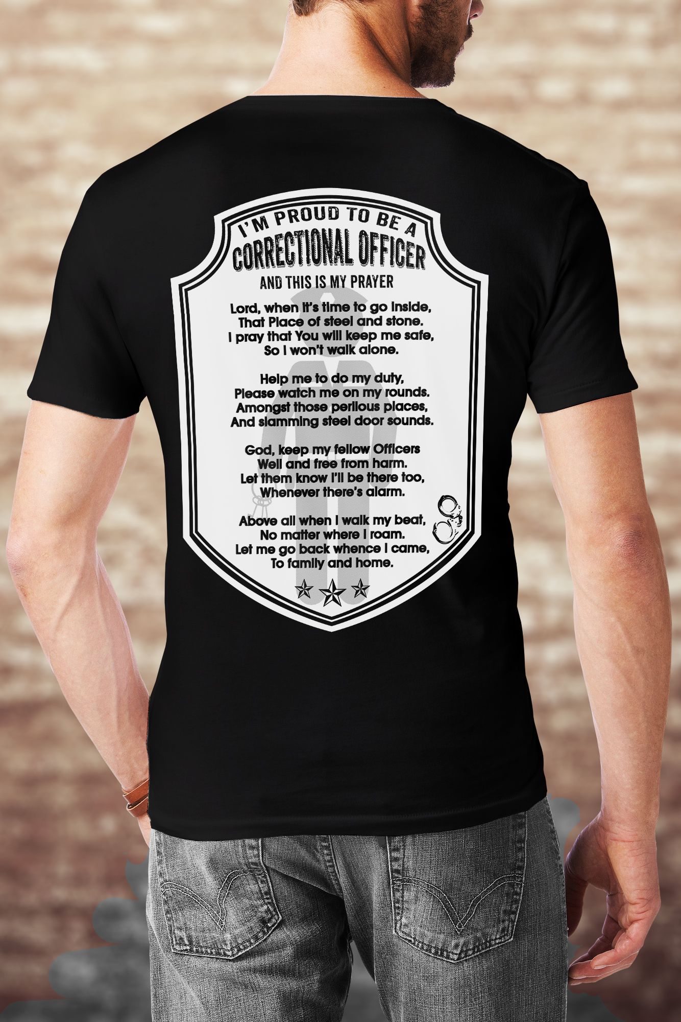 becoming a correctional officer on correctional officer s prayer correctional officer gift design available on tee shirt hoodie tank correctional officer gifts for office funny tshirt design