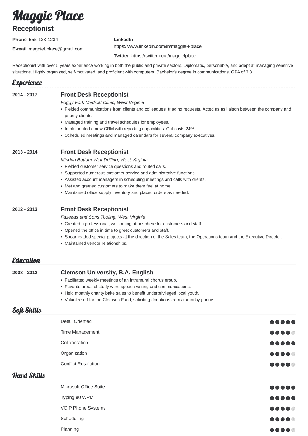receptionist resume template on receptionist resume template valera job resume examples resume examples basic resume examples