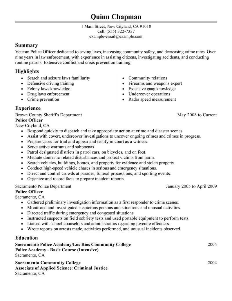 resume objective samples free on resume examples law enforcement resume templates police officer resume resume examples resume objective
