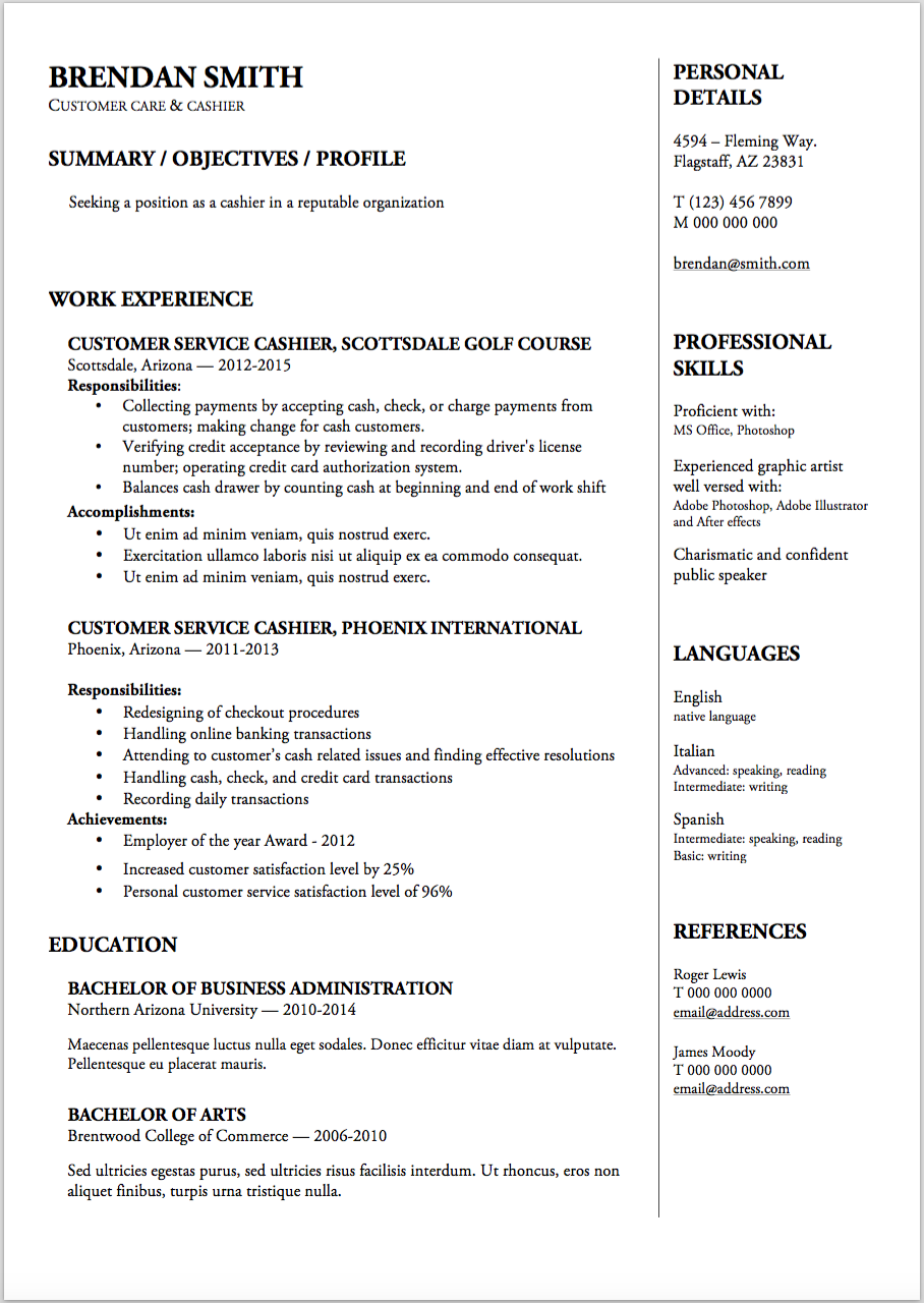 cashier and customer service resume on cashier customer service resume louiesportsmouth com customer service resume resume template examples finding a new job