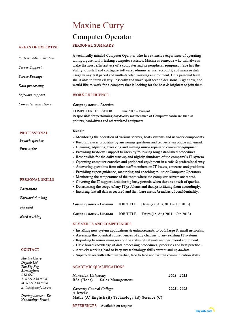 key skills for retail resume on computer operator resume cv example template senior mainframe duties india you can g job resume examples teacher resume examples project manager resume