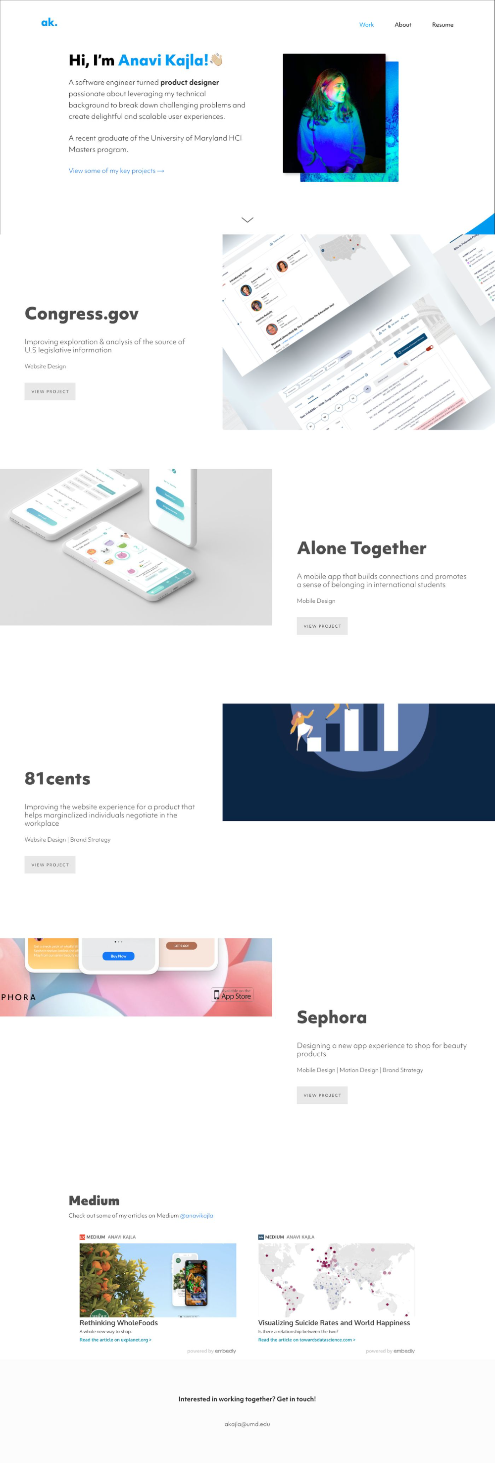 ux design course nyc on bestfolios anavi kajla portfolio inspiration portfolio design ux design portfolio