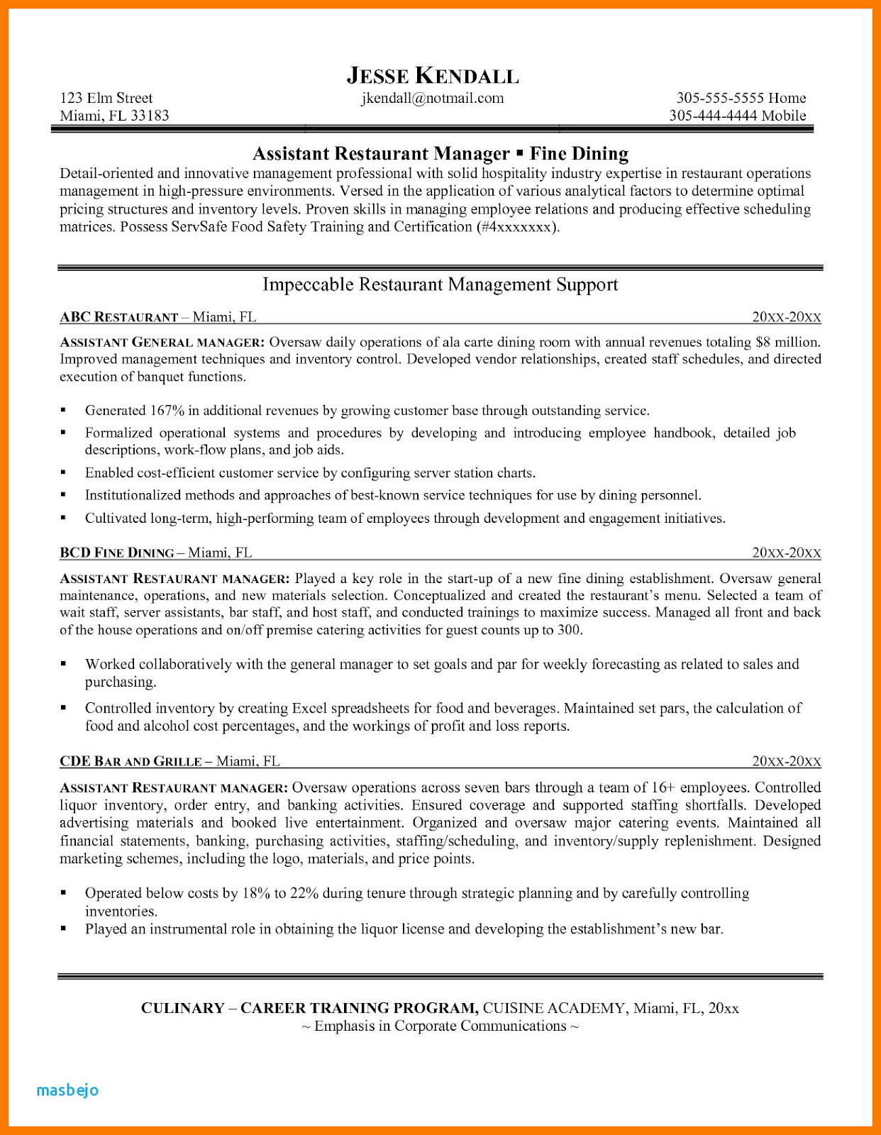 pin on resume samples 2020 restaurant manager resume examples on pin on resume samples 2020