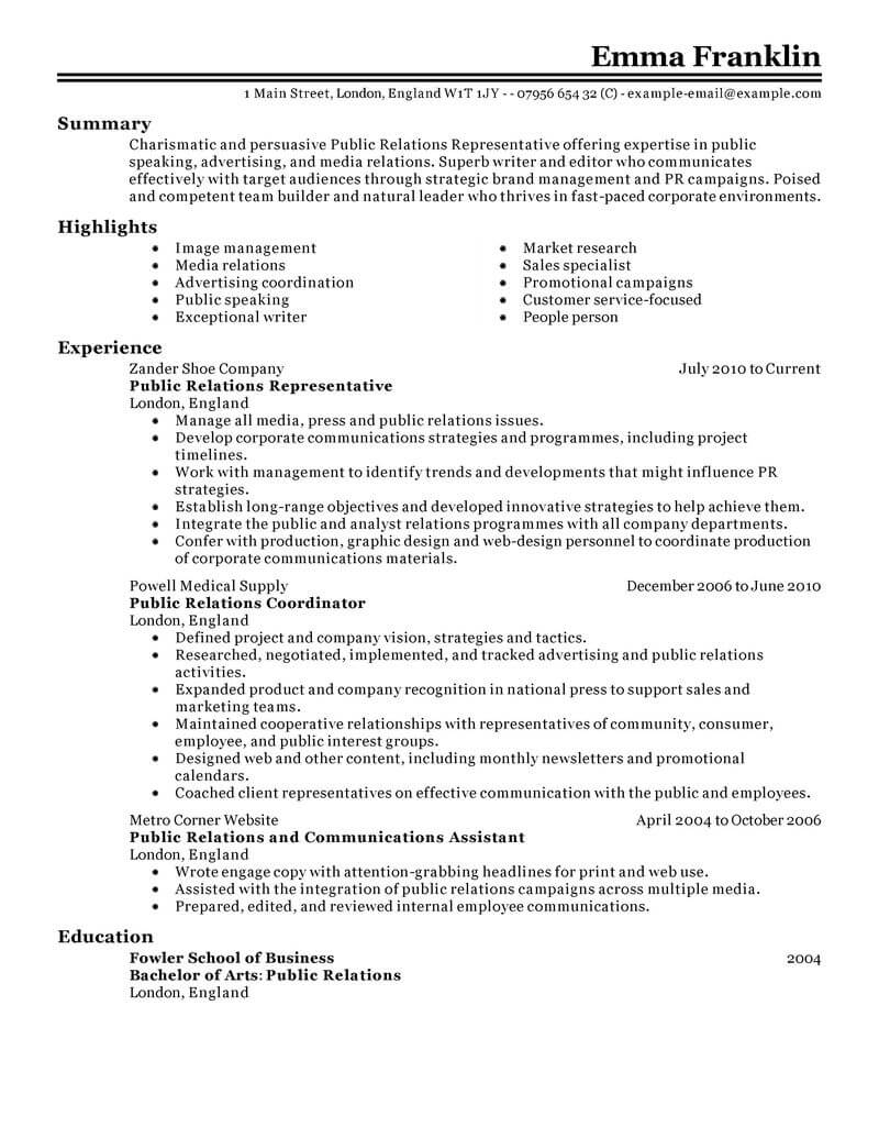 public relations resume objective examples on do you have the tools you need to get a marketing and advertising job check out our public relations resu resume examples public relations job resume examples