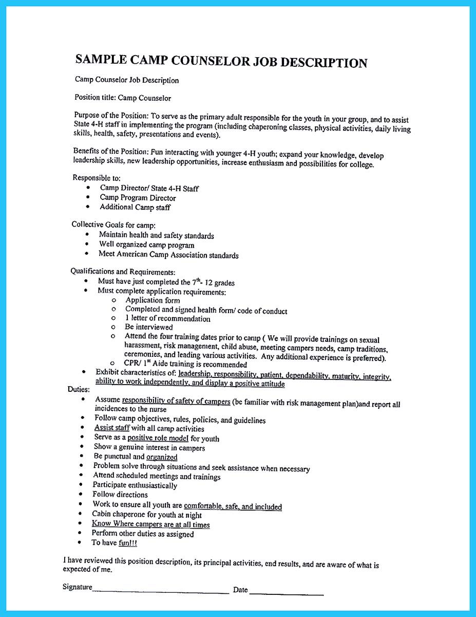 camp counselor duties on awesome outstanding counseling resume examples to get approved check more at http camp counselor job description counselor job description guidance counselors