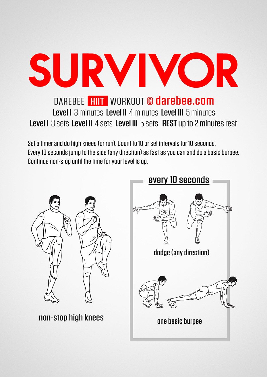 level 3 personal trainer on survivor workout darebee summer workout routine efficient workout