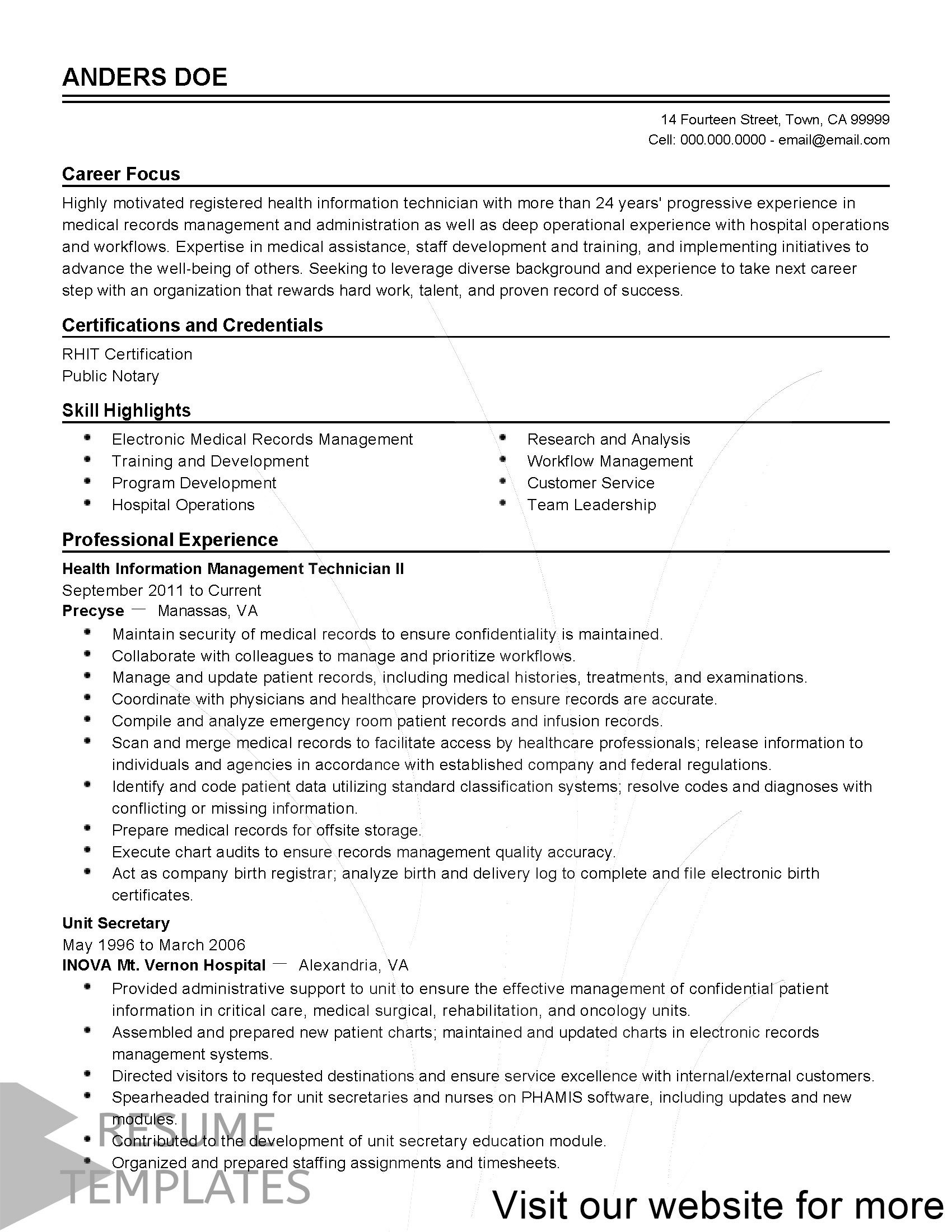 director of housekeeping resume sample on 10 cover letter example general in 2020 resume examples college resume template health information management