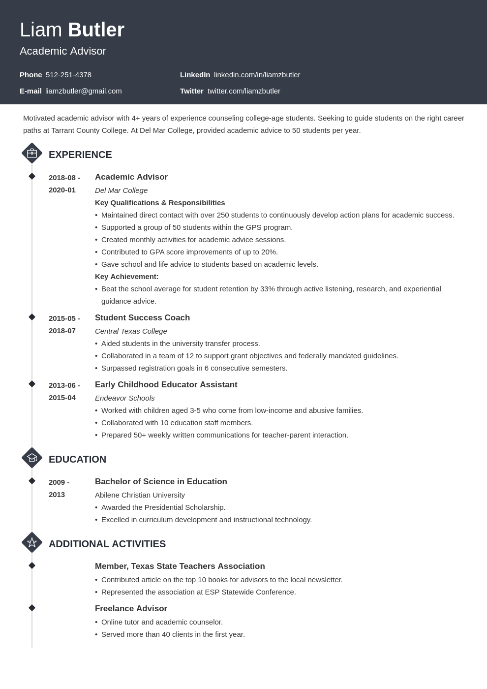 advisor resume example on academic advisor resume example template diamond resume examples job resume examples resume template