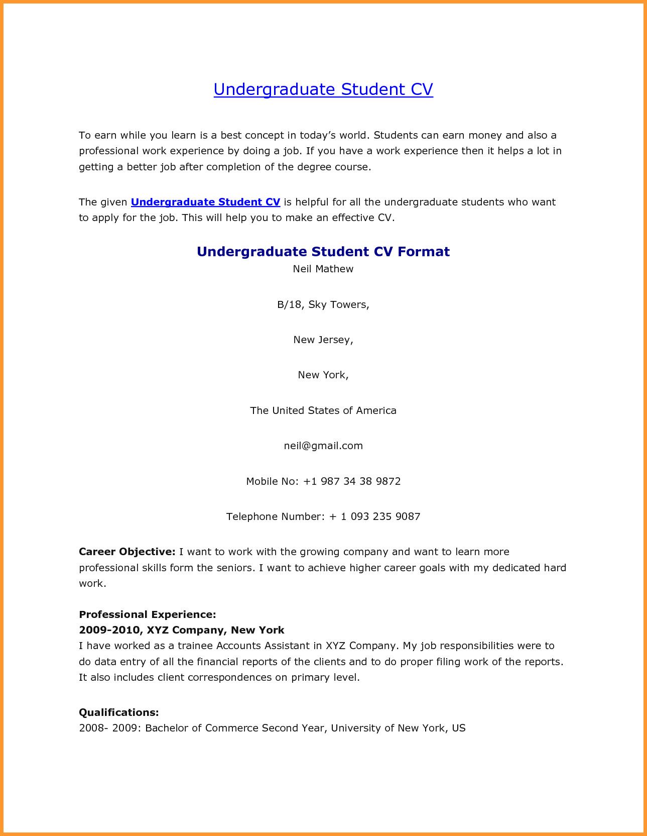 resume model for college students on resume examples me curriculum vitae examples student resume college resume