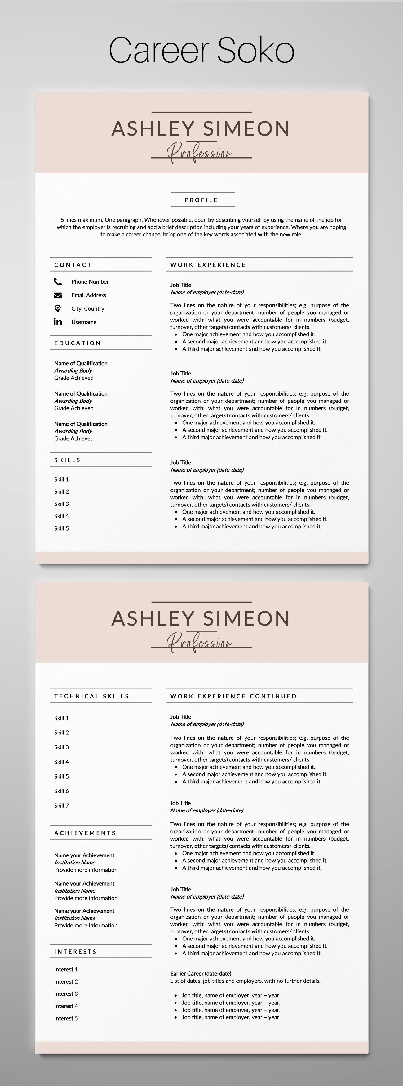 2 column resume template google docs on resume template word cv template cv design 2 page resume etsy resume design template resume template word resume template