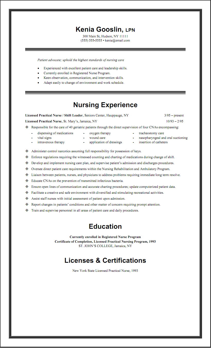 sample lpn resume one page lpn resume registered nurse resume nursing resume new grad nursing resumetemplate on sample lpn resume one page lpn resume registered nurse resume nursing resume