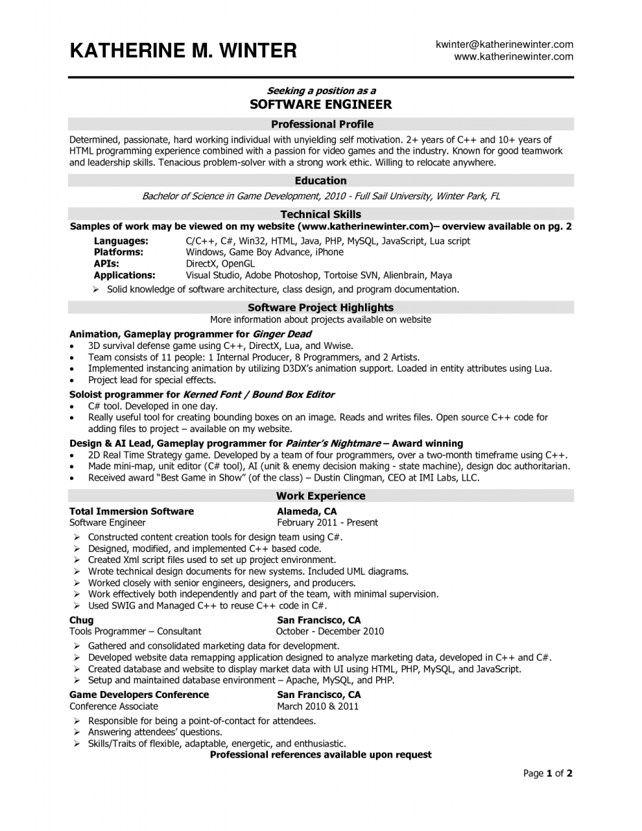 software engineer resume examples on 24 software engineer resume examples sample resumes