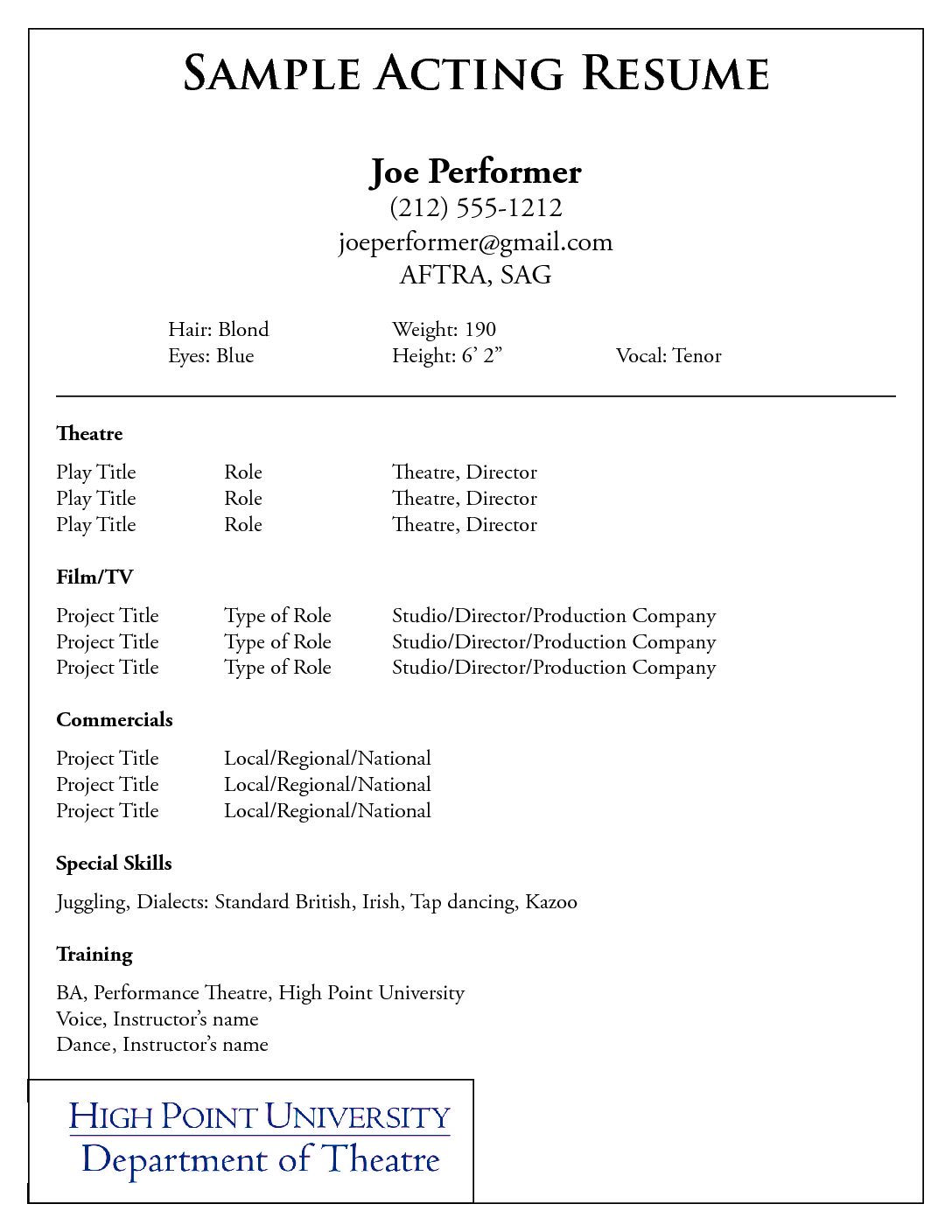 sample acting resume template download free actor resume template and how to write yours properly the ac acting resume acting resume template resume skills sample acting resume on sample acting resume template download free actor resume template and how to write yours properly the ac acting resume acting resume template resume skills