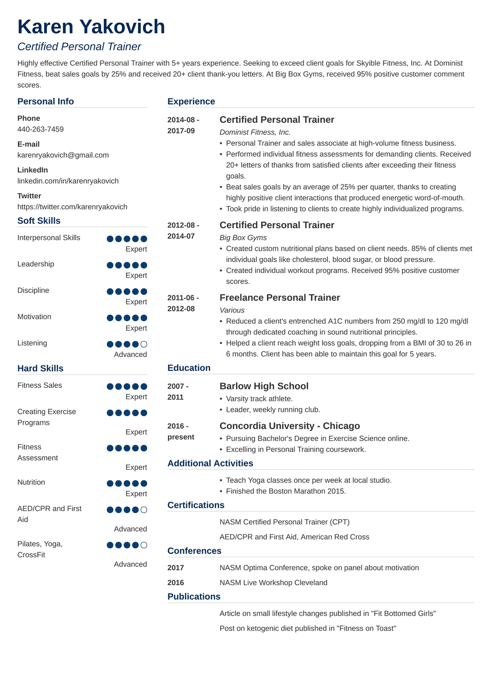 personal trainer resume points on personal trainer resume template simple resume examples job resume examples workout template