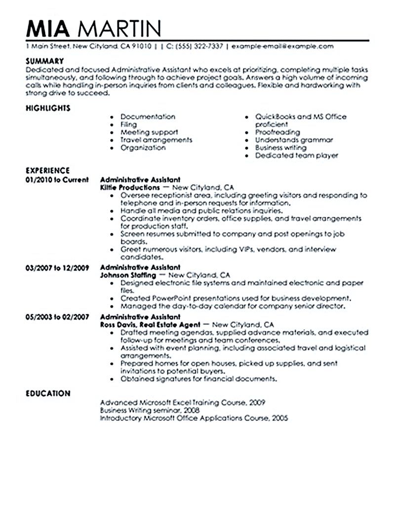 administrative resume sample on sample to make administrative assistant resume office assistant resume administrative assistant resume resume summary examples