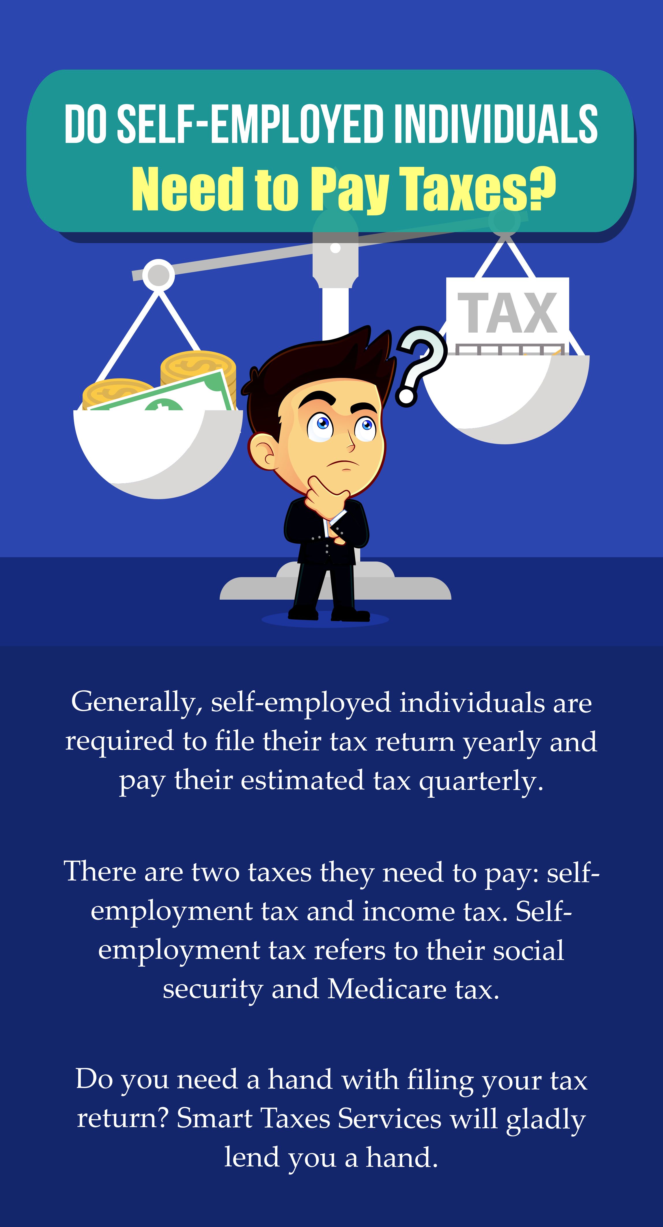 self employed and employed at the same time tax on do self employed individuals need to pay taxes selfemployed taxes paying taxes tax services income tax