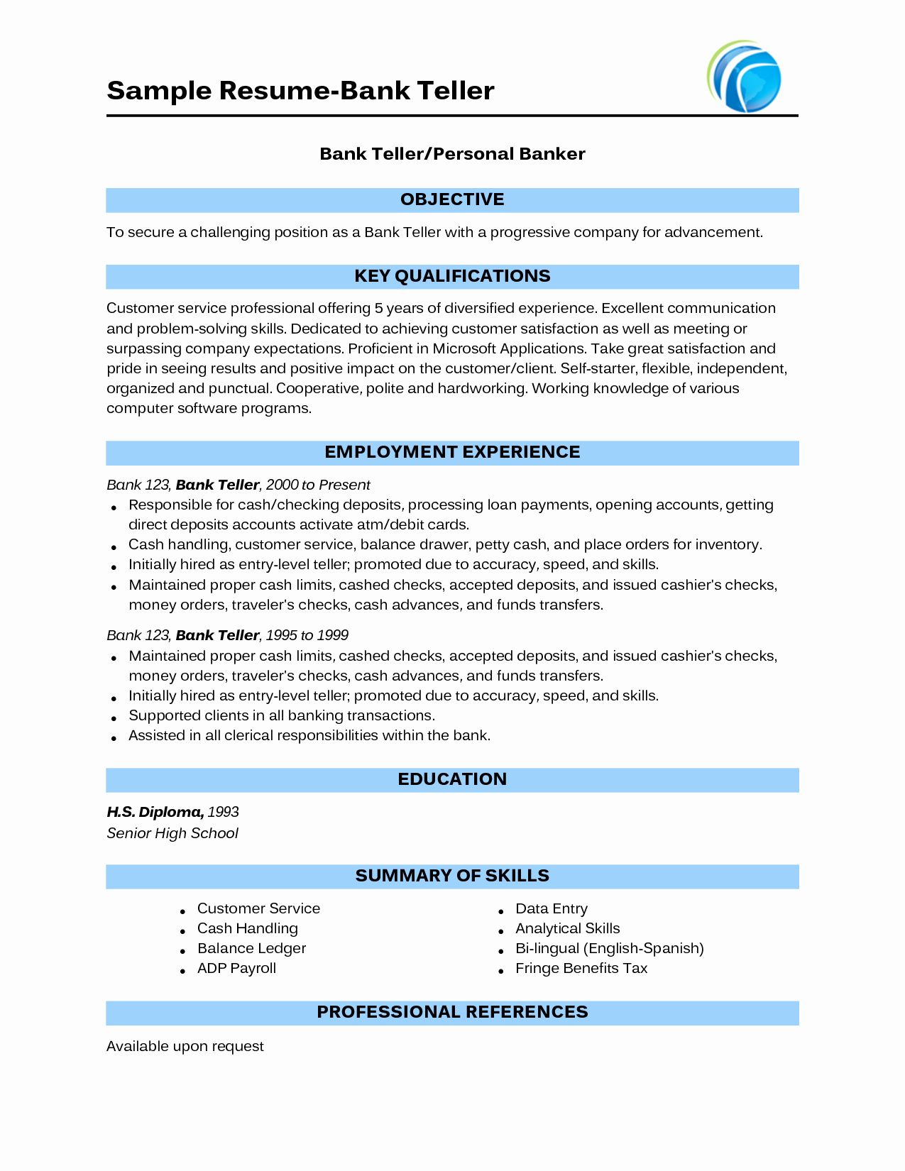 personal banker sales goals examples on entry level bank teller resume fresh sample bank teller resume with no experience bank teller resume resume skills resume examples