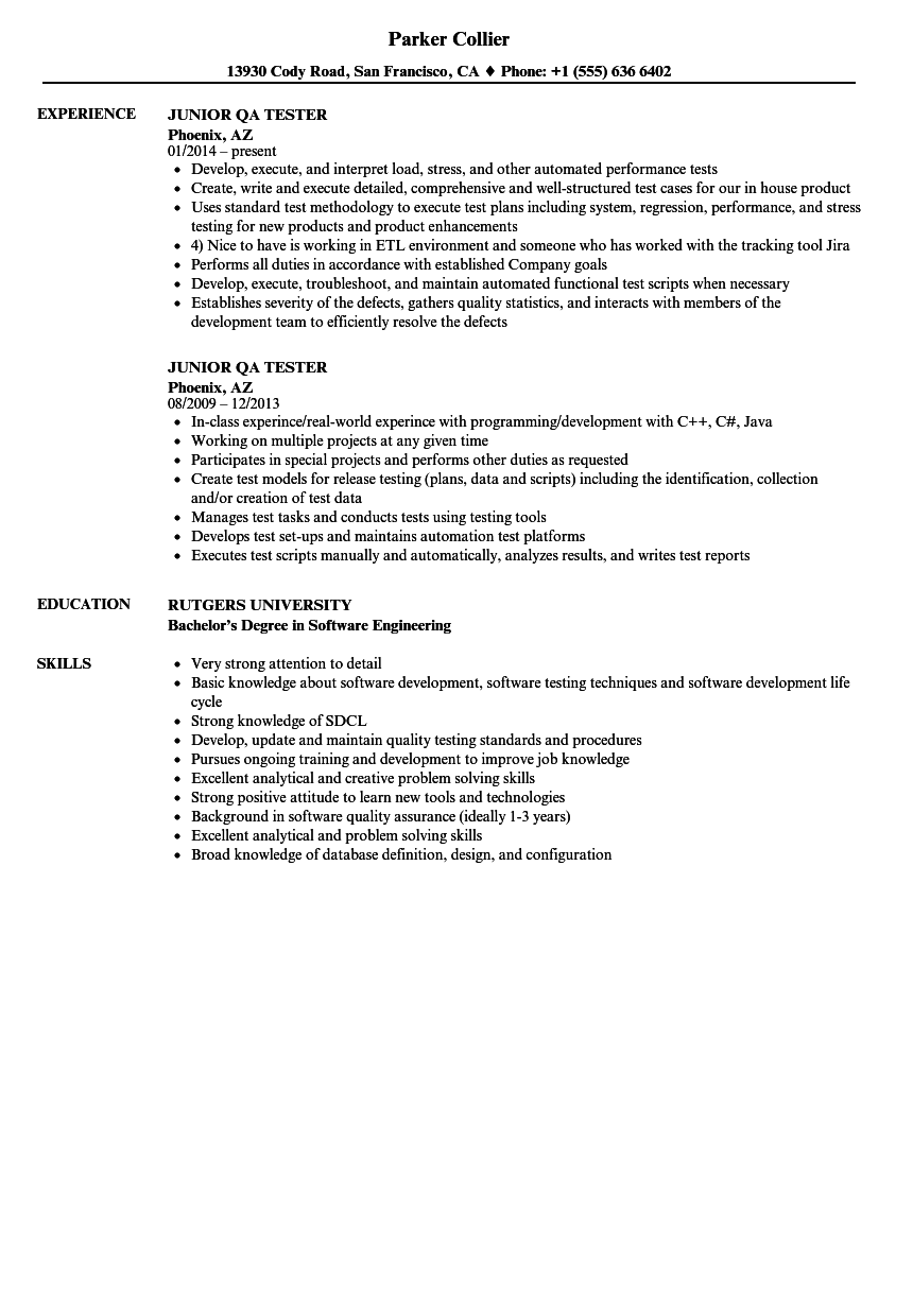 junior qa tester resume samples in 2021 resume examples professional resume examples basic resume examples software quality analyst resume on junior qa tester resume samples in 2021 resume examples professional resume examples basic resume examples