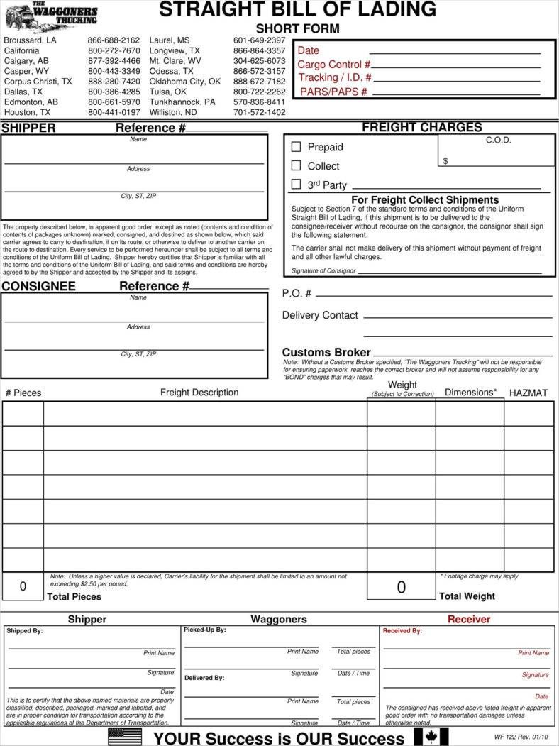 fedex shipping and receiving on bill of lading templates 24 free printable xls docs business card template word invoice template label templates