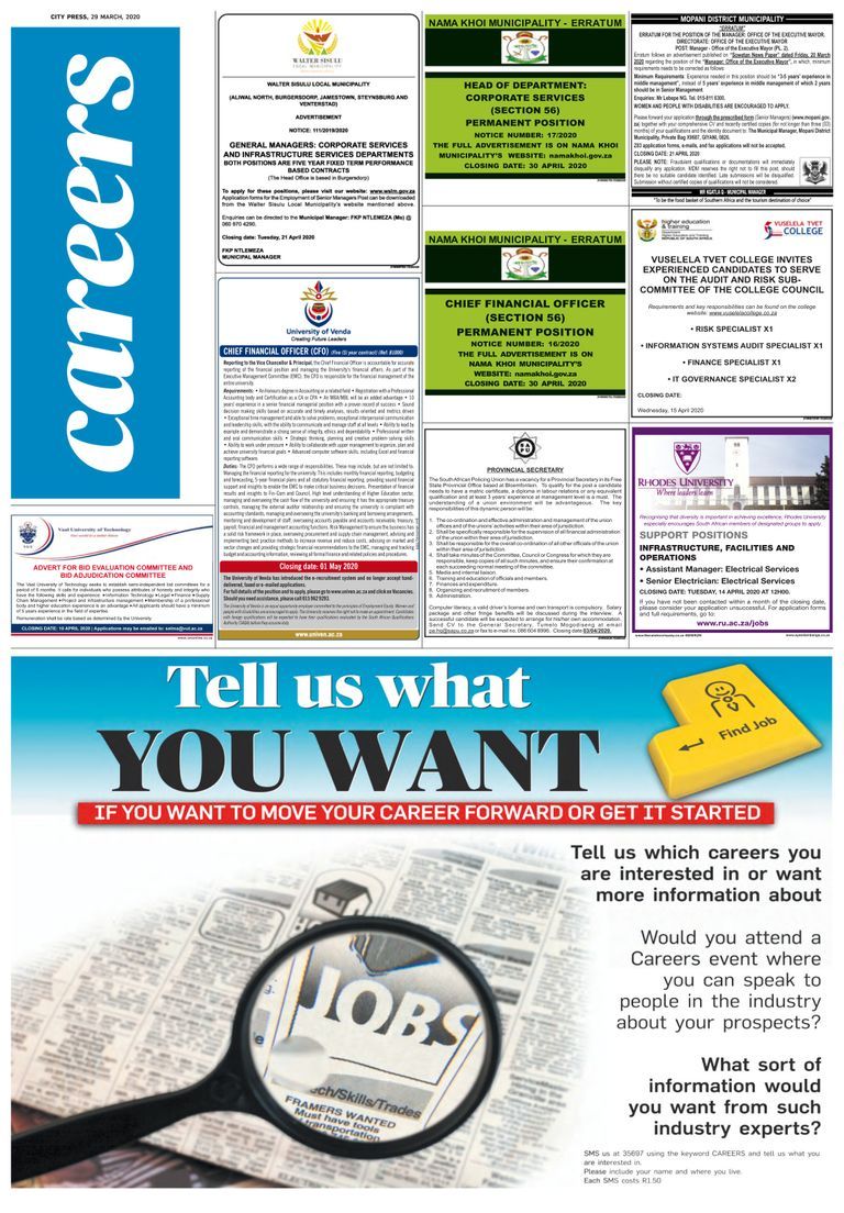 city press careers back issue 3 29 2020 digital city press entry level jobs career entry level it careers on city press careers back issue 3 29 2020 digital city press entry level jobs career