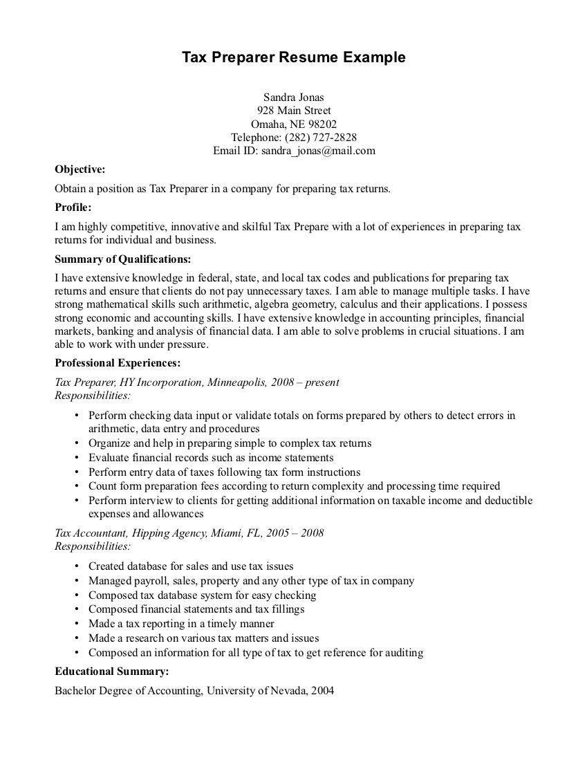 tax preparer resume example writenwrite com writing a term paper resume examples resume tax preparer resume sample on tax preparer resume example writenwrite com writing a term paper resume examples resume