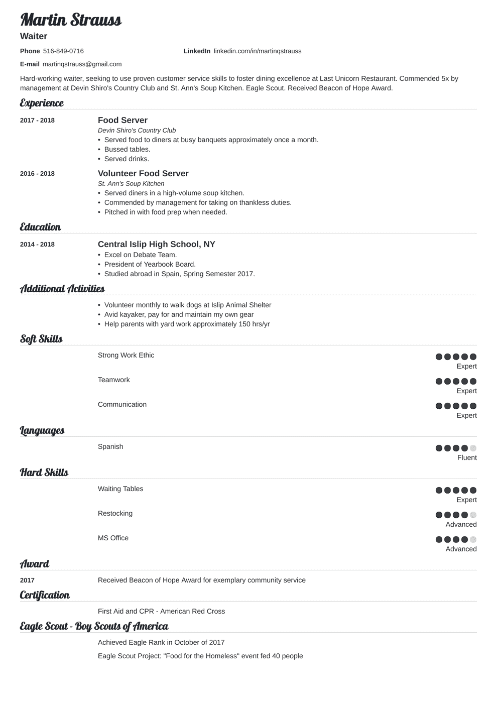 eagle scout award on resume on pin on resume examples