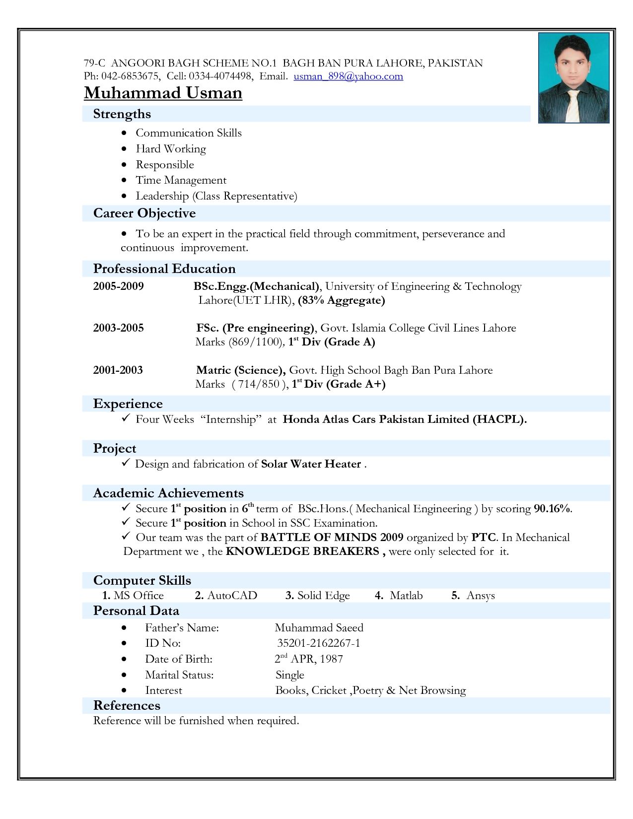 mechanical engineering resume sample on cv format for engineers resume format download engineering resume resume format for freshers