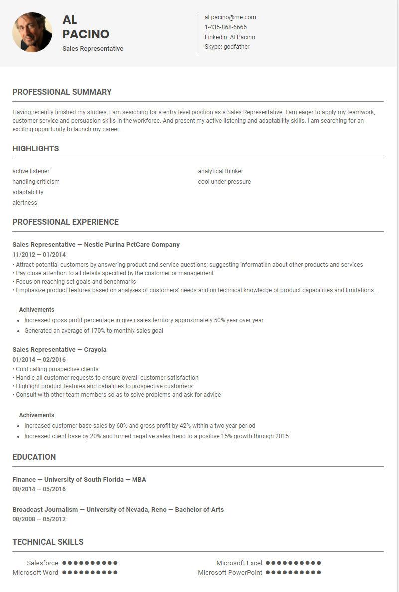 medical sales rep resume sample on sales representative resume sample template conducted by skillroads https skillroads com sample sales represen cv resume sample sales representative resume