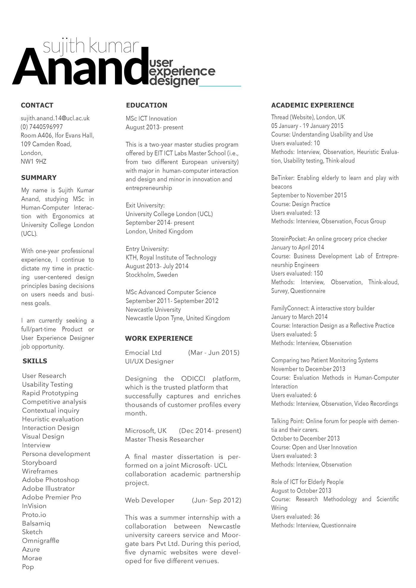 behance create project resume design user experience design ux researcher ux researcher resume on behance create project resume design user experience design ux researcher