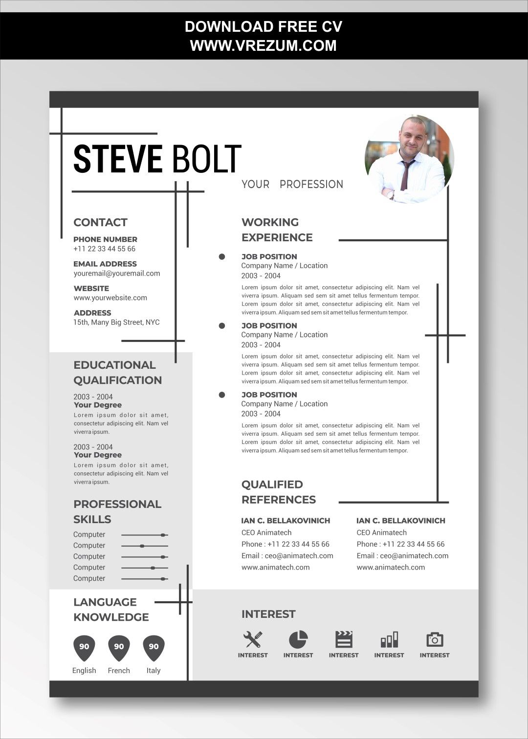 software developer cv template free on editable free cv templates for experienced software developer cv template free cv template curriculum vitae template free