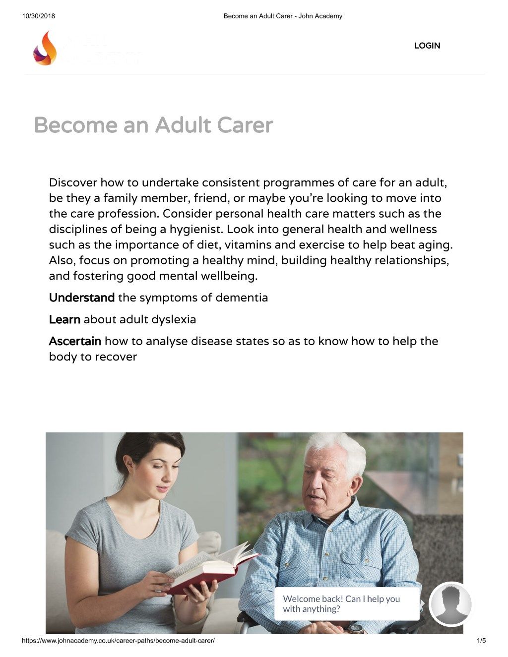 personal care assistant on health and social care for adults john academy social care health care assistant personal health