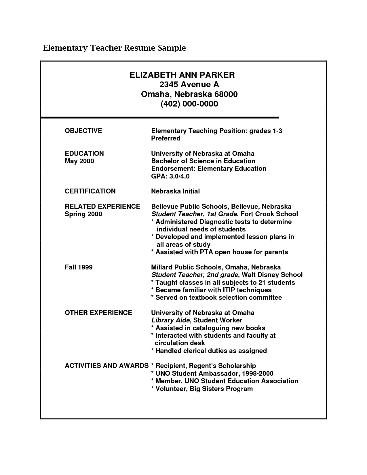 elementary teacher resume objective examples on resume objective statement for teachercareer resume template career resume template education resume teacher resume teaching resume