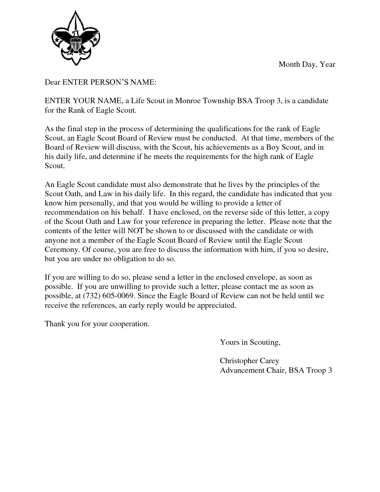 eagle scout award on resume on eagle scout reference request sample letter doc 7 by hfr990q tgqfagp7 reference letter reference letter template letter of recommendation