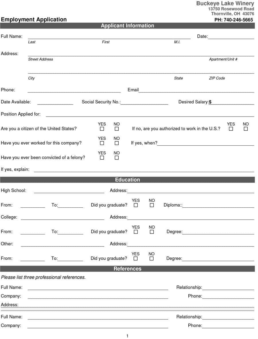 work application template on job application form template 50 free employment job application form templates employment application job application form job application template