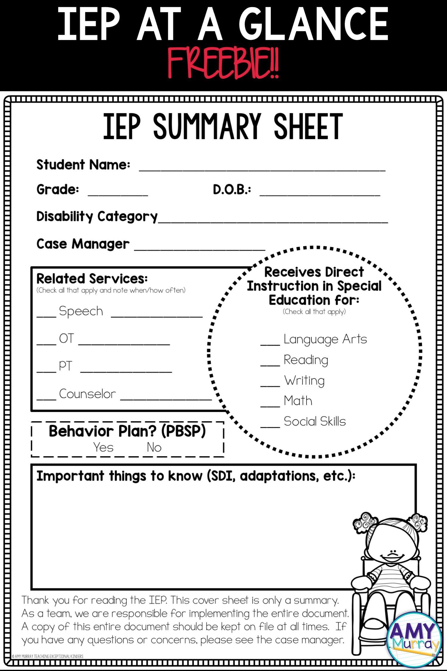 free iep summary sheet special education special education elementary co teaching accomplishments of special ed teacher on free iep summary sheet special education special education elementary co teaching