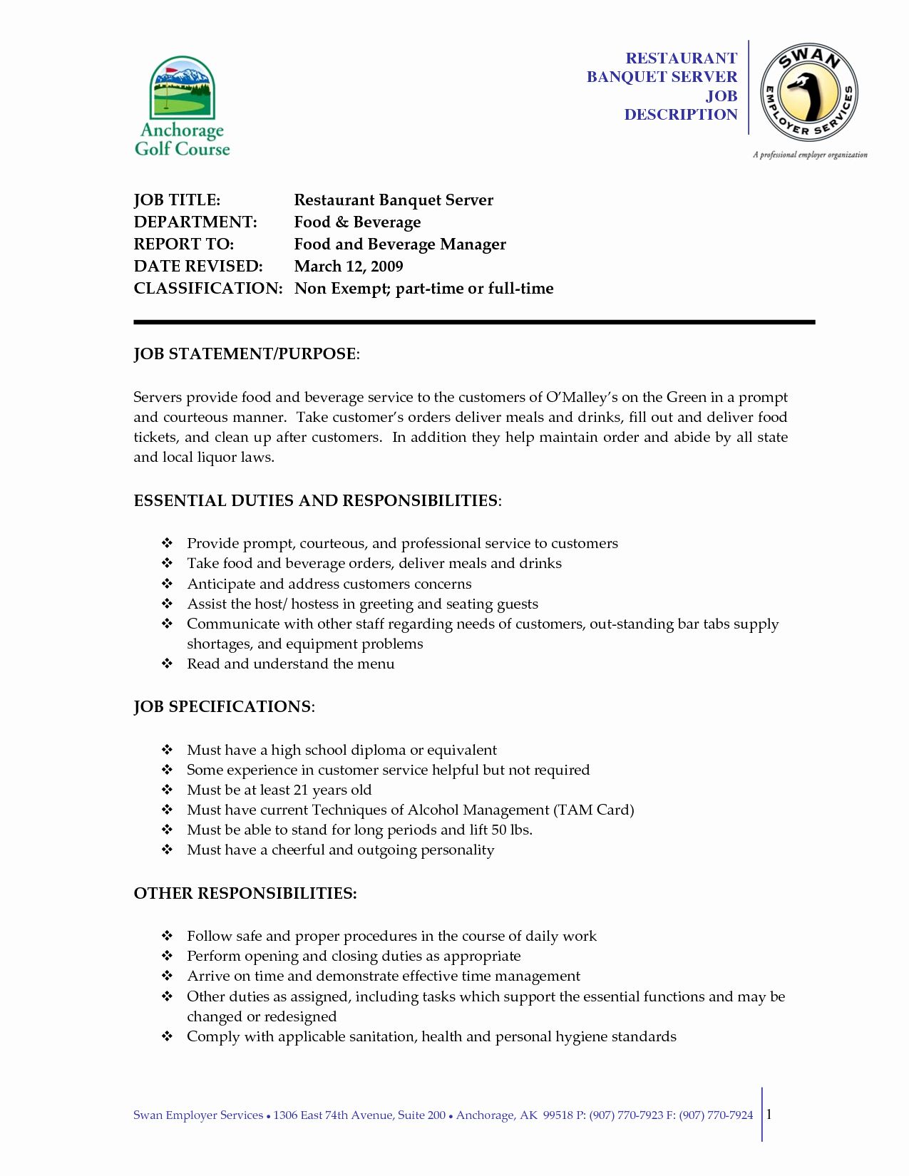 marketing director job description sample on server job description resume beautiful serving job resume examples server description sample formatting ideas m job resume examples server resume resume guide