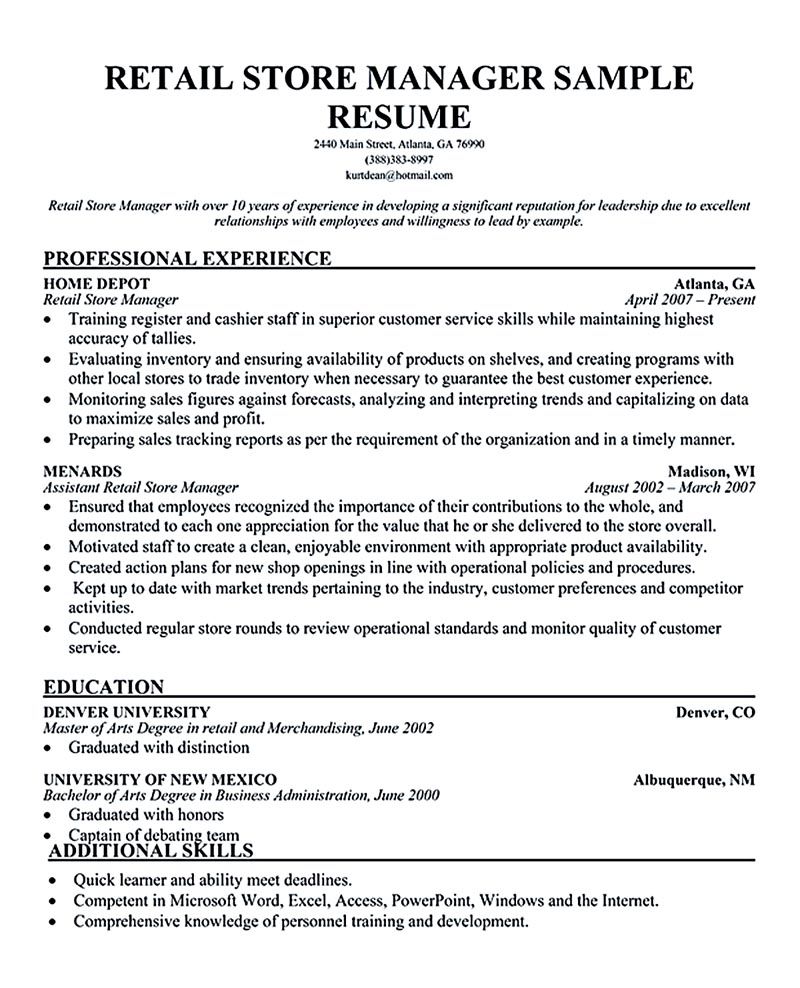 store manager skills resume on retail manager resume is made for those professional employments who are seeking for a job position relat retail resume examples resume examples manager resume