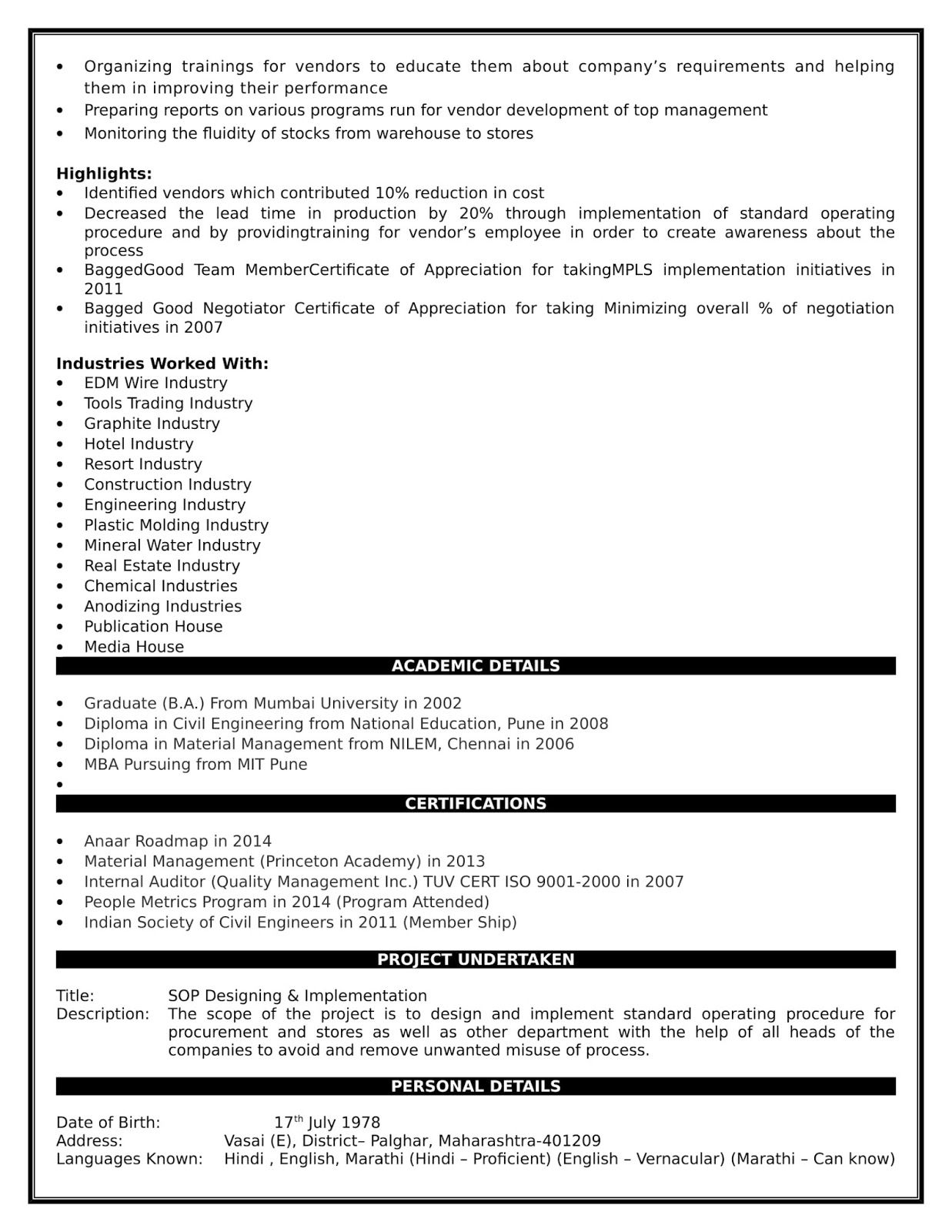 17 procurement ideas procurement procurement management purchase manager supply chain consultant resume sample on 17 procurement ideas procurement procurement management purchase manager