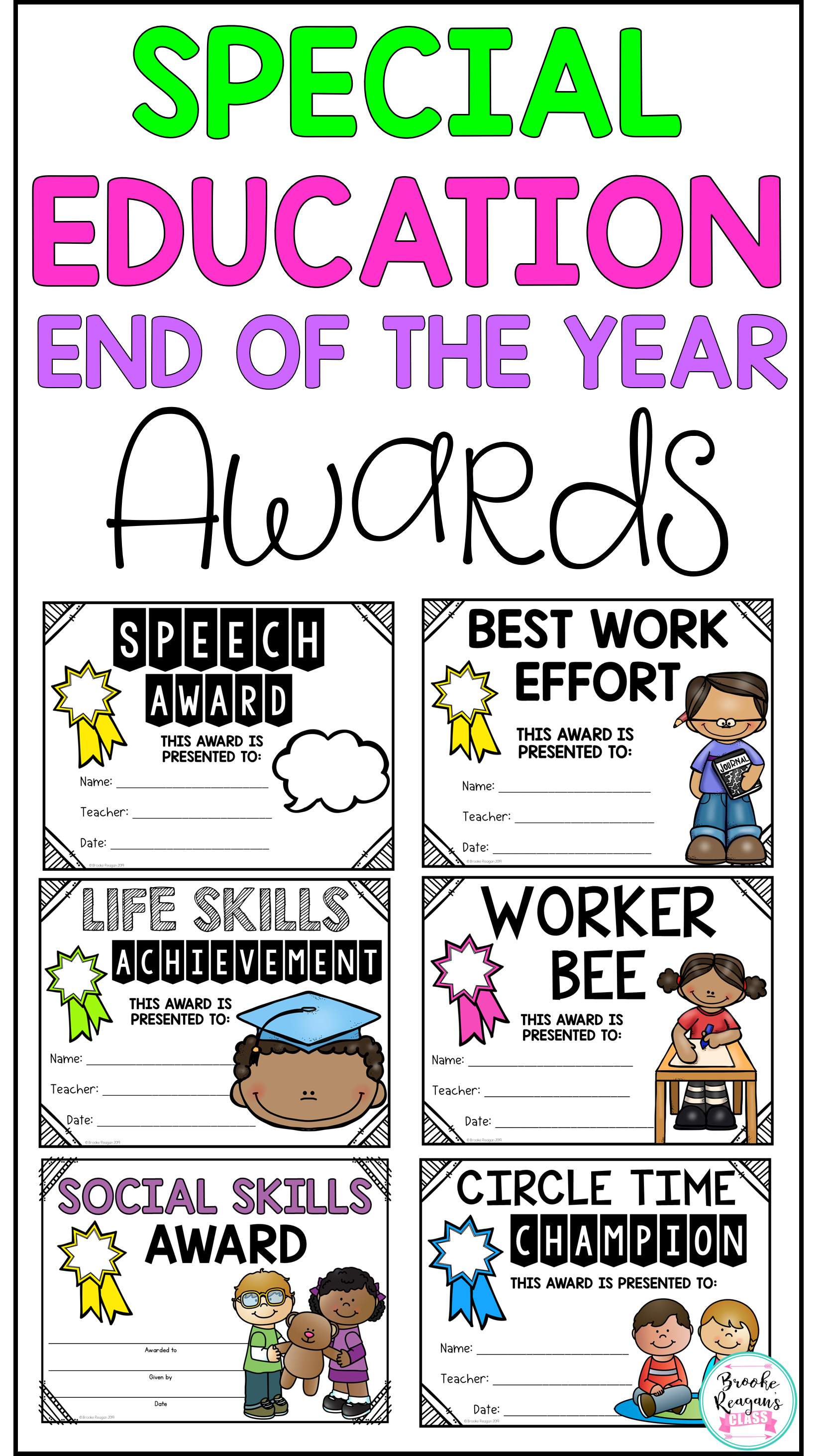 accomplishments of special ed teacher on end of the year awards special education student achievement education