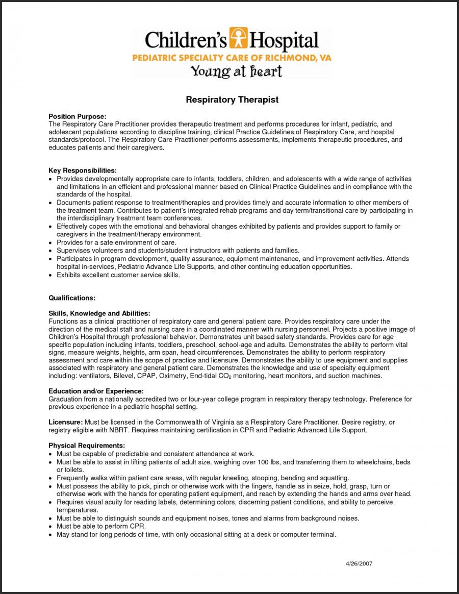 pediatric occupational therapist resume on cv template therapist resume format respiratory therapist resume examples sample resume