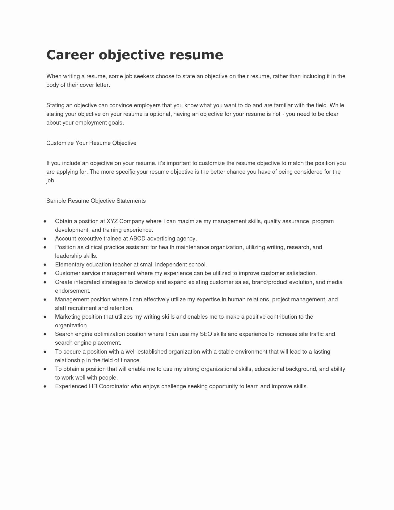 resume purpose statement examples on generic objective for resume inspirational resume objective for job fair resum good objective for resume resume objective examples career objectives for resume
