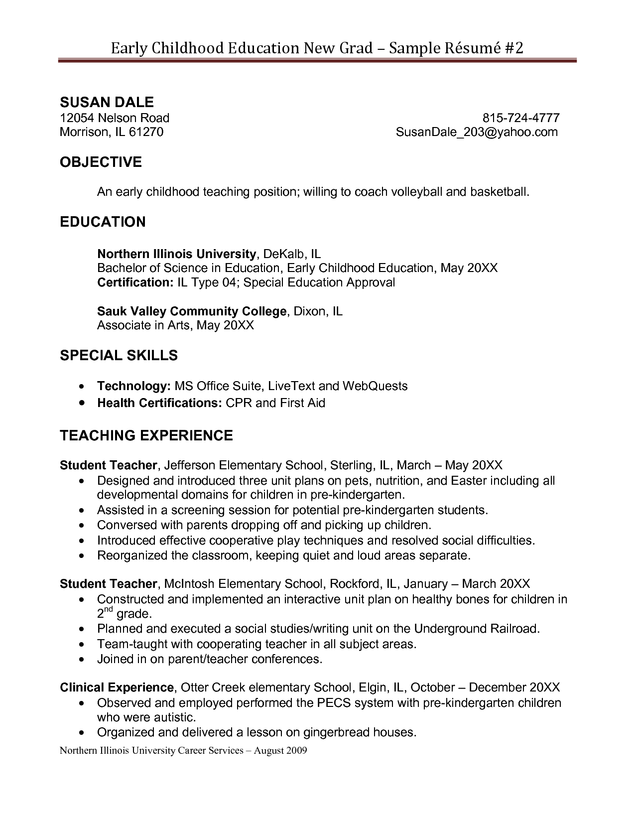 good objectives for a resume on early childhood education skills resume teacher resume examples education resume preschool teacher resume