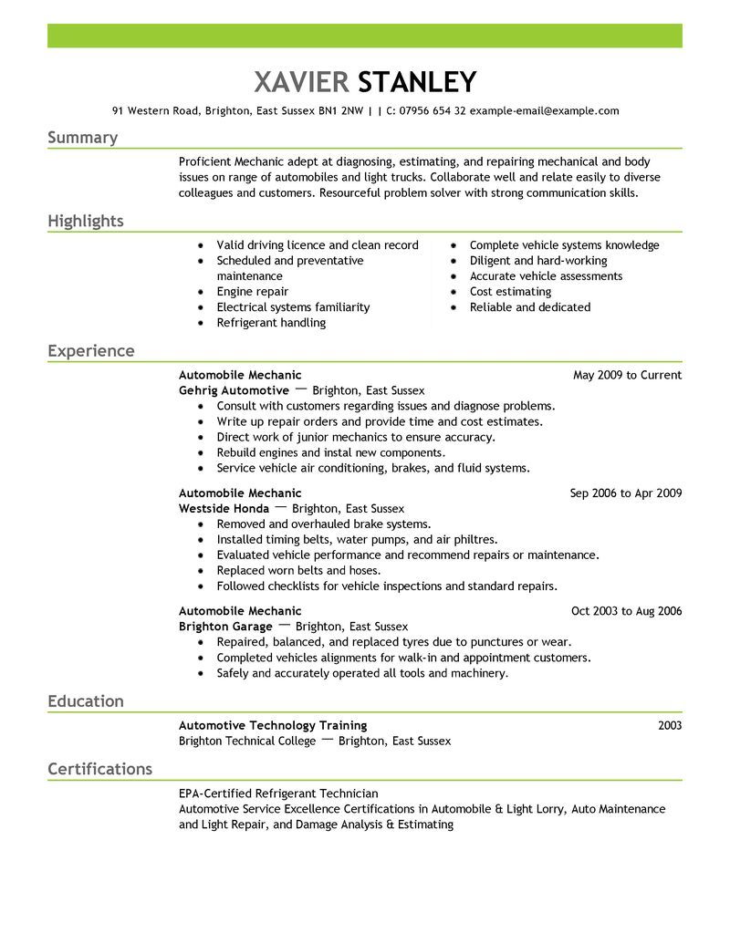 best mechanic resume example livecareer resume objective examples resume summary examples resume summary computer tech resume on best mechanic resume example livecareer resume objective examples resume summary examples resume summary