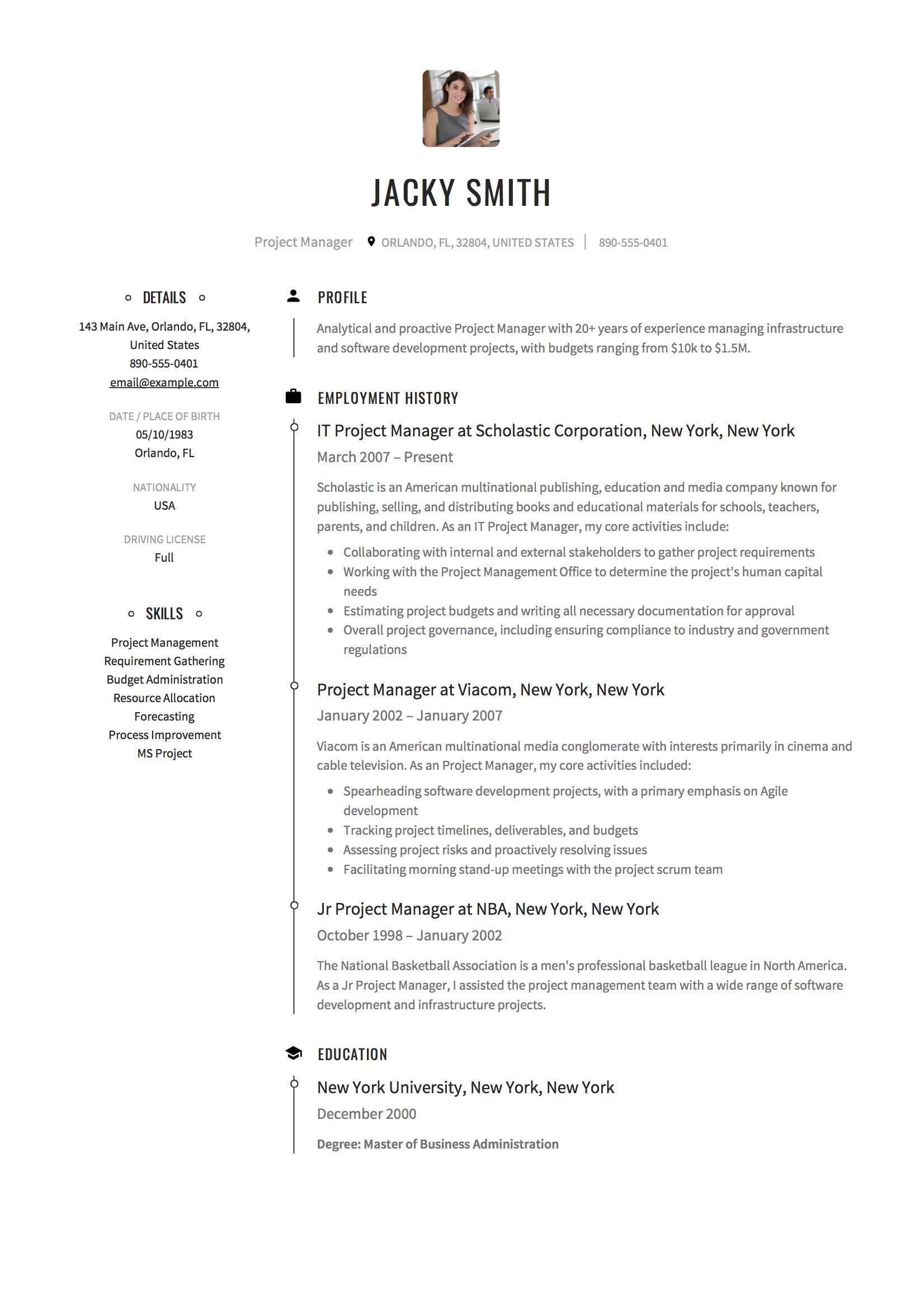 project manager resume objective on 12 best project manager resume examples templates ideas project manager resume manager resume resume examples