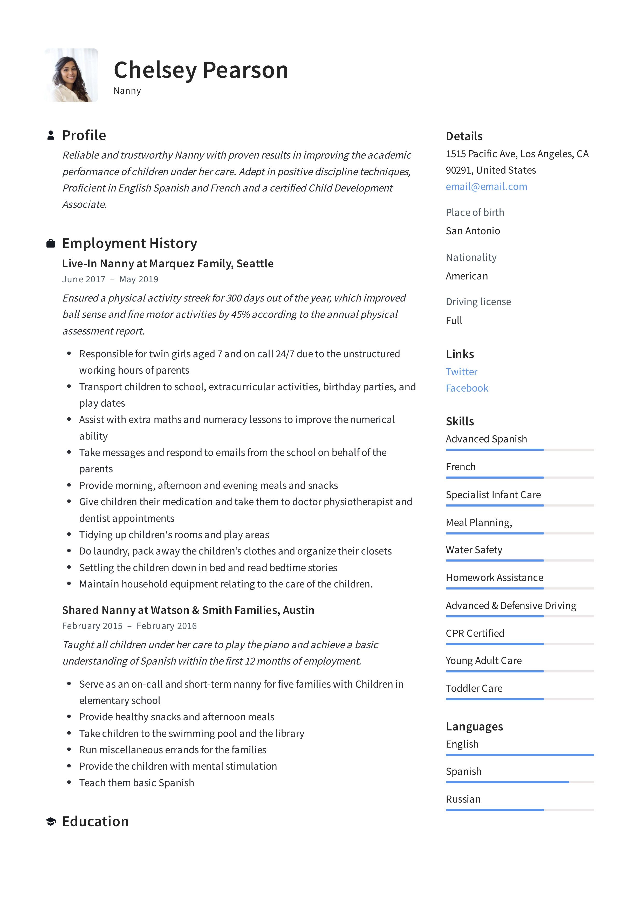nanny resume template resume examples resume skills administrative assistant resume professional nanny resume on nanny resume template resume examples resume skills administrative assistant resume