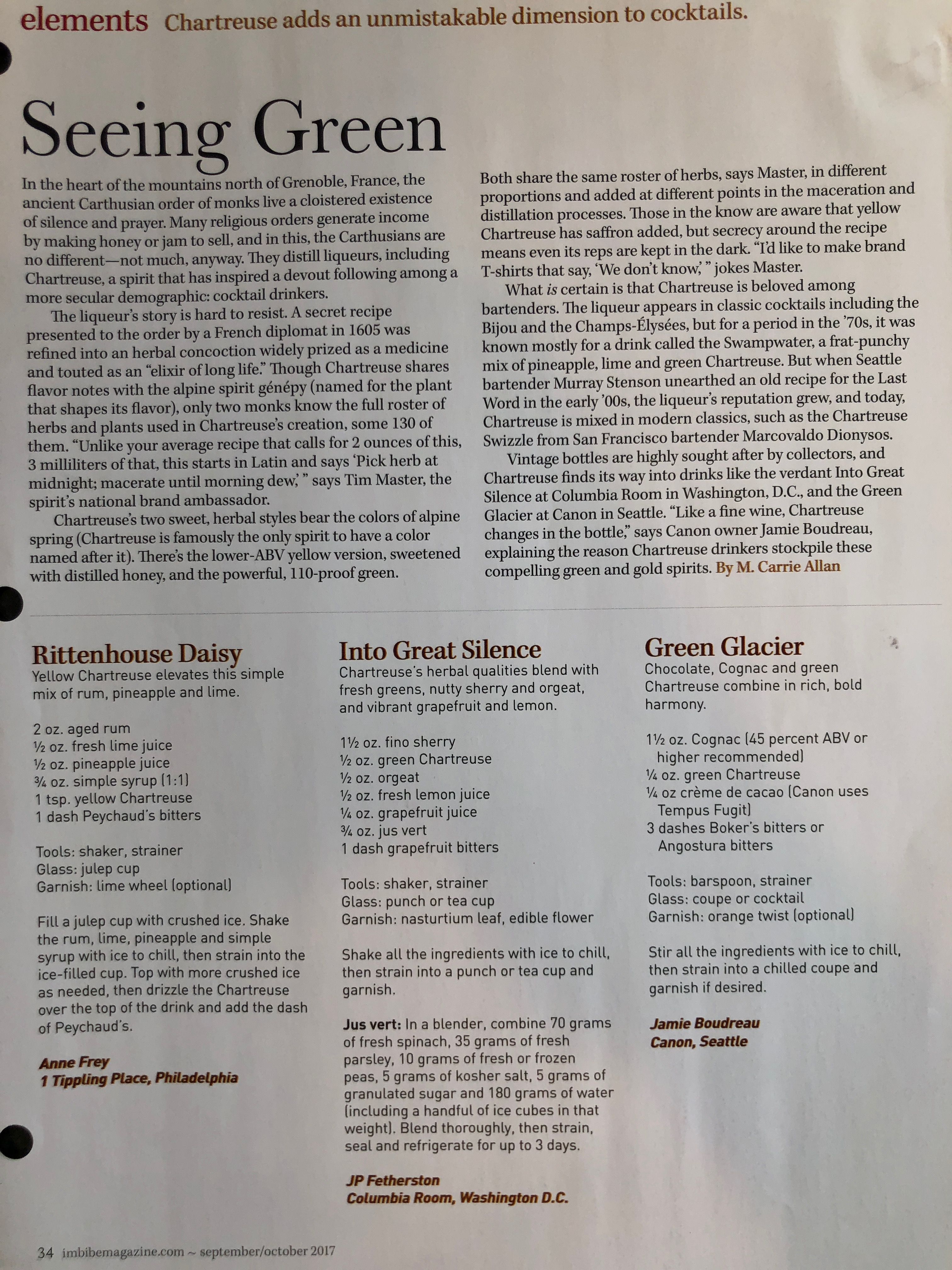 qualities of a bartender on chartreuse cocktails chartreuse cocktail cocktails cocktail recipes